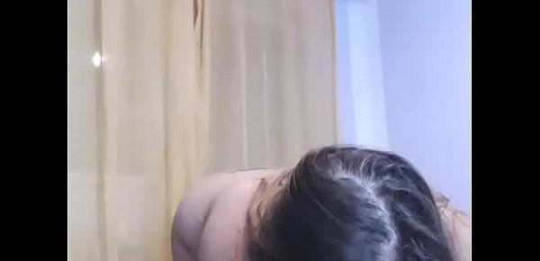  Chubby slut nude standing masturbating on cam